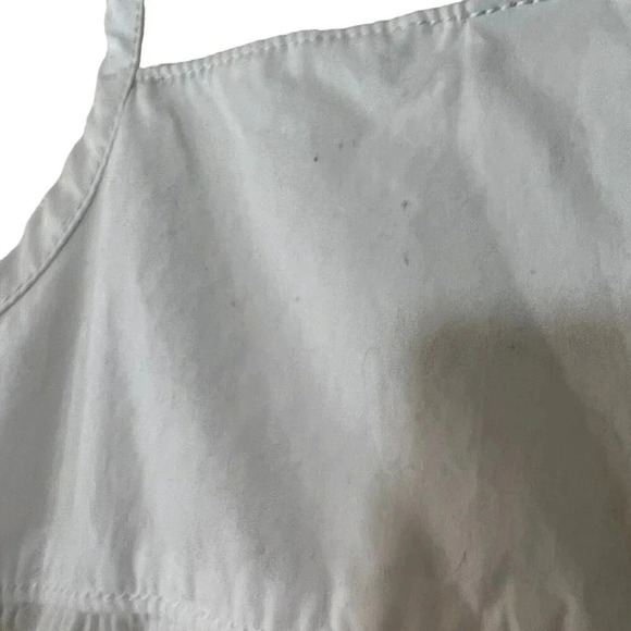 Oshkosh Girls White Dress Size 6 Spaghetti Straips Pleated Lace Ruffled Buttons - Picture 7 of 7